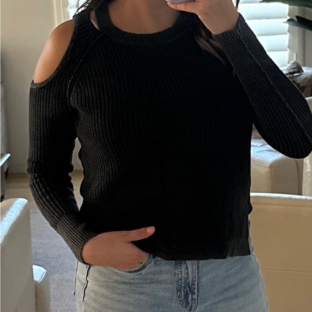 Hollister Black Off-the-Shoulder Sweater